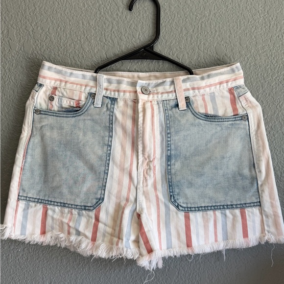 American Eagle Outfitters Pants - American Eagle Outfitters Striped Jean Shorts